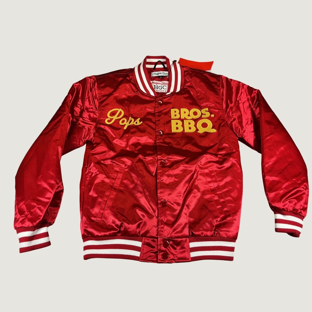 Headgear Classics Bros BBQ Friday After Next Red Satin Jacket Youth Small NWT